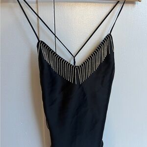 Zara Black Camisole with Silver Accents